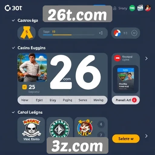 Interface do usuário do 26t.com avaliada